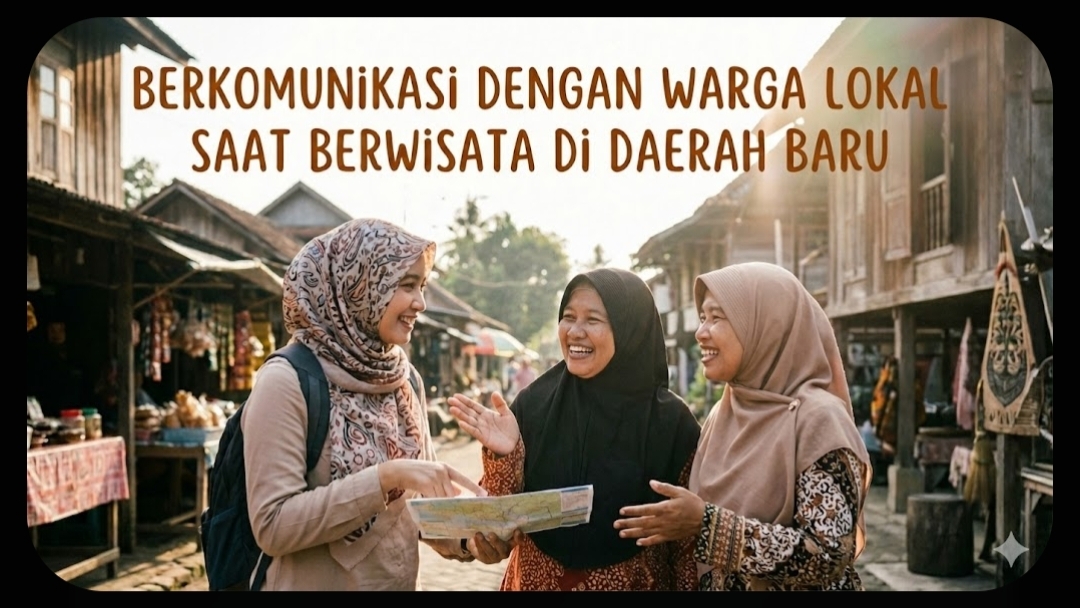 Berkomunikasi dengan warga lokal